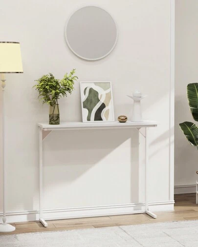 39" consoletafel Slanke banktafel Instaptafel Accenttafel Industrieel Eenvoudige montage Woonkamer Ingang 100 x 24 x 80 cm Rustiek