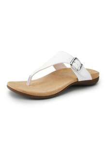 Women's Flip Flops Arch Support Slip On Comfortable Thong Sandals Slippers Summer Shoes - 白色 - 查看 4