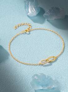 1入方形925銀鍊女士浪漫手鍊永恆適合結婚快樂的復活節精美珠寶訂婚婚禮用 - 彩色 - 查看 5