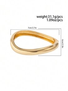 1pc Vintage Asymmetrical Cuff Bracelet, Delicate Alloy Gold & Silver Plated Open Bangle, Non-Fading And Attractive Wristband For Women's Daily Wear, Friends Gathering, Romantic Vacation, Street Snap, Female Fashion Show, Jewelry Gift