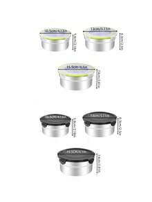 3 cái/bộ Thép không gỉ Tròn Hộp cơm trưa Với Nắp , Tủ lạnh Hộp trữ , Đa chức năng Chống rò rỉ Pong kín Ngoài trời Hộp đựng thức ăn - màu xanh lá - Xem 9