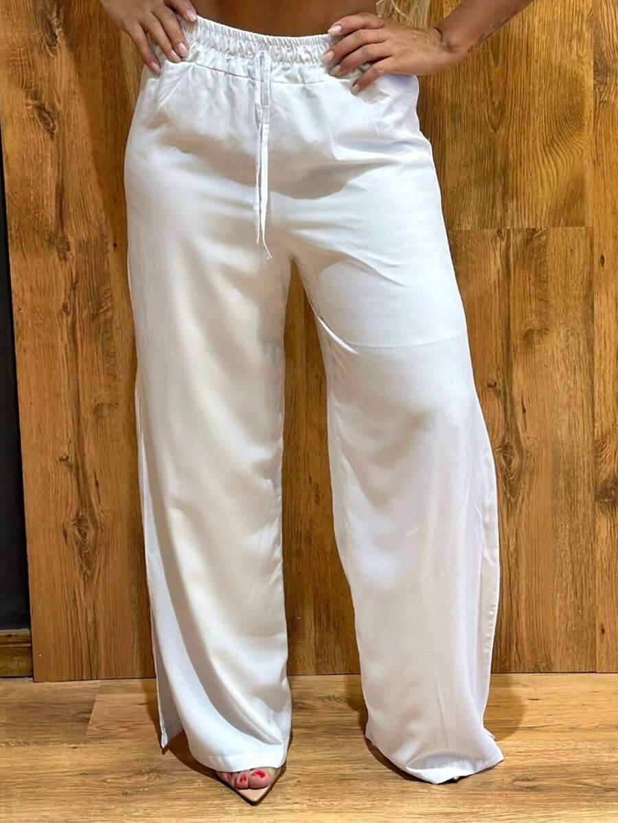 Women Pants - 白色 - 查看 1