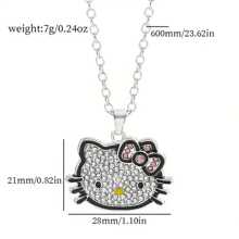 Sanrio Genuine Sanrio Bracelet Cute Hello Kitty Pendant Sweet Necklace Kitty Cat Kuromi My Melody Cinnamoroll Set Birthday Gifts Cartoon Jewelry Accessories (Some Parts May Be Random)