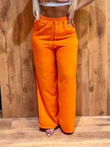 Women Pants - 橘色 - 查看 1