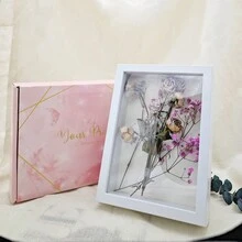 1 Miếng Qủa tặng Đóng hộp Creative Hoa khô Khung ảnh Với giá đỡ , Xu hướng: Cắt giảm Dày Trưng bày Khung tranh , DIY Khung trang trí - trắng - Xem 7