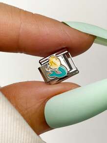 1 chiếc Vòng tay cặp đôi thời trang hàng đầu dành cho ngày lễ tình nhân năm 2025 Bướm & Gấu DIY dạng mô-đun bôi trơn, Phụ kiện làm đồ trang sức bằng thép không gỉ, Thích hợp làm quà tặng ngày lễ, tiệc tùng, phụ kiện trang phục hàng ngày - Bạc - Xem 100