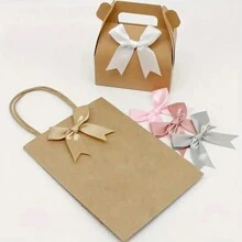 Laço de Fita de Tecido Grande com Cauda de Fita de Cetim Dourado de 12-50 peças, Arco de Nó de Fita Adorável de Cor Mista para Decoração de Festa e Embrulho de Presente, para Bolos, Pipocas, Doces e Embalagem de Presente