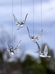 2pcs Wedding Decorations Transperent Acrylic Hummingbird For Party Backdrop, Home Ceiling Decor,Home Decor ,Room Decor,Wall Decor Gifts Birthday Graduation
