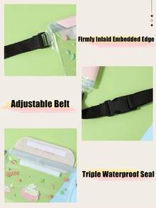 1 件防水透明腰包，带三层防水密封条和可调节肩带，PVC 透明腰包，体育场认可，可爱情侣透明腰包，运动包，卡通透明化妆包，化妆包，手机包，零钱包，适合运动旅行，海滩活动，体育场音乐会包，旅行必备礼物，适合男士、女士、海湾和女孩，基本款游泳包，游泳者热带海岸氛围沙滩包，适合游泳，夏季岛屿度假，海滩配件，适合女孩、男孩、男士和女士 - 無色 - 查看 10