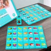 60pcs/Set Montessori Wooden Toy, Four In One Memory Matching Game, Party Game And Interactive GameSchool, Student,Stationery,School Supplies