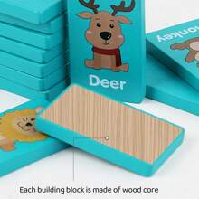 60pcs/Set Montessori Wooden Toy, Four In One Memory Matching Game, Party Game And Interactive GameSchool, Student,Stationery,School Supplies