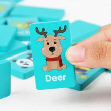 60pcs/Set Montessori Wooden Toy, Four In One Memory Matching Game, Party Game And Interactive GameSchool, Student,Stationery,School Supplies