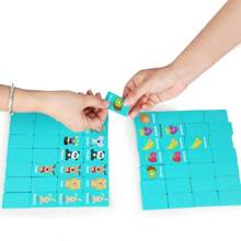 60pcs/Set Montessori Wooden Toy, Four In One Memory Matching Game, Party Game And Interactive GameSchool, Student,Stationery,School Supplies