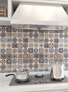 1入組自粘式廚房家具牆貼,防油diy自粘式壁紙,陶瓷磁磚浴室壁紙,3d乙烯基防水材質 - 彩色 - 查看 3