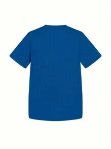Young Boy 5pcs Creative Solid T-Shirt, Casual Lightweight Comfy Short Sleeve Crew Neck Tee , Kids Clothings For Summer