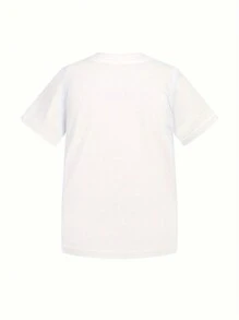 Young Boy 5pcs Creative Solid T-Shirt, Casual Lightweight Comfy Short Sleeve Crew Neck Tee , Kids Clothings For Summer