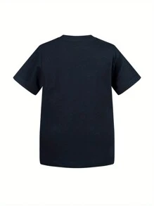 Young Boy 5pcs Creative Solid T-Shirt, Casual Lightweight Comfy Short Sleeve Crew Neck Tee , Kids Clothings For Summer