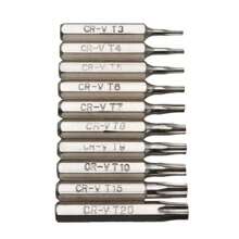 10入組cr-v材質torx螺絲刀頭套裝,t3 T4 T5 T6 T7 T8 T9 T10 T15 T20,適用於行動裝置維修,有梅花座修復頭 - 銀色 - 查看 7