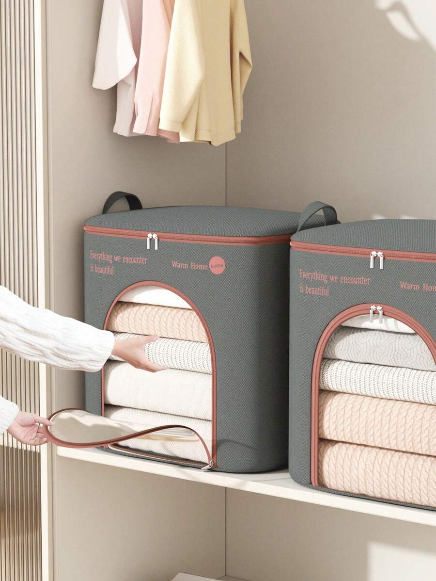 1 Túi đựng quần áo màu xám, Túi đựng chăn, Túi đựng đồ có thể gấp lại, Có túi đựng đồ có cửa sổ, Thích hợp để cất giữ và sắp xếp chăn và chăn. Quần áo trái mùa và cất giữ đồ nhàn rỗi Trang trí Trang trí mùa thu Trang trí lễ hội Trang trí phòng Trang trí nhà Trang trí mùa thu Trang trí phòng ngủ - Xám - Xem 1