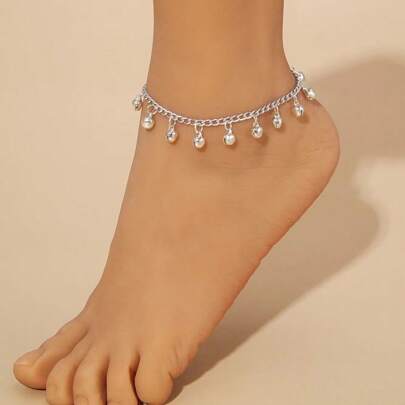 1pc Women's Personalized Chic Bell Chain Anklet With Bohemian Style, Suitable For Party And Daily Wear