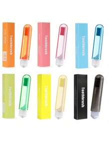 1pc Collapsible Travel Toothbrush – Vibrant Color Folding Tooth Brush With Case! Ultra-Soft Bristles Gentle On Gum & Sensitive Teeth Perfect Travel Accessories For Camping, Business Trips, Or Home Bathroom Use. Compact, Reusable & Hygienic Design – Ideal For Adults' Daily Deep Cleaning, Backpacking, Or On-The-Go Oral Care Discounts Back To School