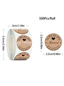 500Pcs/Roll Thank You Paper Gift Wrapping Stickers Packaging Self Adhesive Label,Christmas