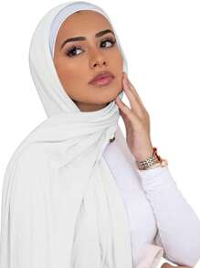 1Pc Soft Chiffon Scarf Shawl Long Scarf Wrap For Evening Dresses, Chiffon Hijab Scarves Headwrap For Women Elegant For Abaya Accessories Veiled Clothes,Beach,Holiday - Multicolor - View 21