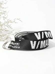 1 pezzo Cintura casual unisex con motivo a lettera, adatta per uso quotidiano boho, scuola estiva, casual scolastico, business, ragazzo, marito, padre, regalo per papà, uso quotidiano, moda, adolescente, all'aperto, vacanza, atletica, viaggio, strada, boho, autunno vintage, autunno, Ognissanti