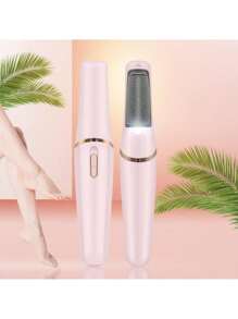 Rechargeable Electric Callus Remover Exfoliation Pedicure Foot File With Double File Two Speeds Light Included USB Charger Foot Care - Baby Pink - View 1