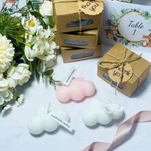 20pcs Aroma Candle Souvenir Gift, Clouds Candle For Baby Shower Bridal Shower Gender Reveal Party Decorations, Wedding Gift For Guests, Aroma Candles Home Decoration - White - View 10