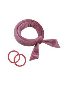 免加热卷发棒发带，无需加热的卷发丝带发圈，睡眠卷发丝带发卷，自然柔和波浪DIY卷发造型工具，卷发器，免加热卷发，卷发棒，美发产品及配件，适用于理发店、美容院、返校季、旅行度假必备，卷发棒，卷发器，圣诞节，卷发棒 - 藕粉色 - 查看 4