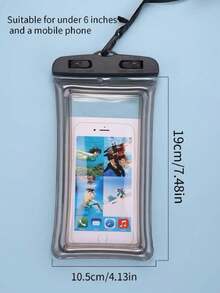 Bolso de celular PVC impermeable exterior - Negro - Ver 3