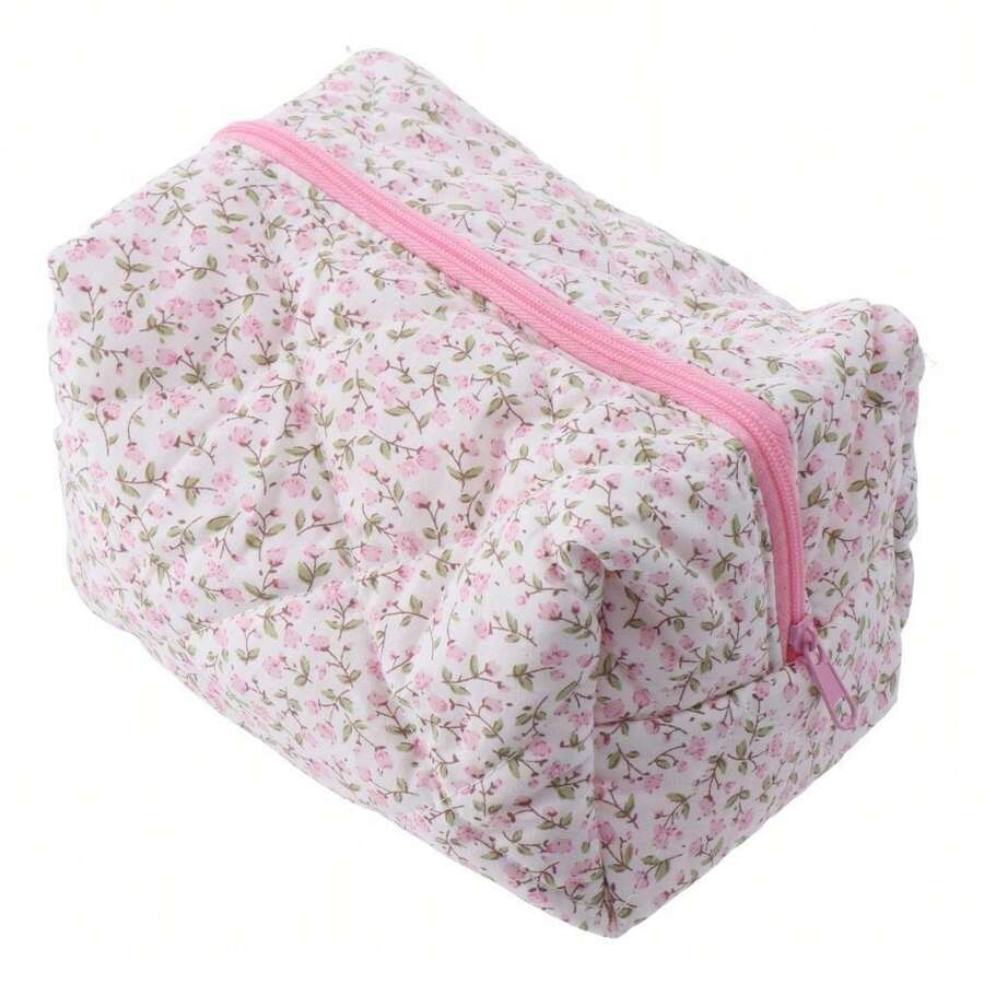 印花拉鍊化妝包收納組織化妝品便攜手提包化妝包大容量旅行化妝袋化妝品收納袋