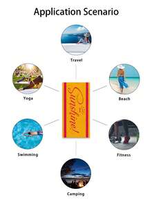 1 chiếc khăn tắm biển họa tiết nắng, kiểu dáng tối giản, chất liệu sợi siêu mịn, hình chữ nhật, thích hợp cho hồ bơi, tắm biển, du lịch, cắm trại, phụ kiện bãi biển, món quà nghỉ lễ không thể thiếu. - trái cam - Xem 4