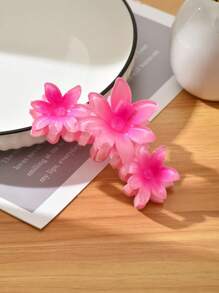 1入組附閃亮塗層的向日葵髮爪,佩戴著紫色花朵,適用於旅行和日常boho穿搭 - 太陽花 - 查看 8