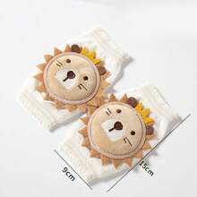 1款嬰幼兒爬行護膝,適用於學走路時防止受傷,配有加厚肘墊,透氣卡通圖案 - 卡其色 - 查看 7