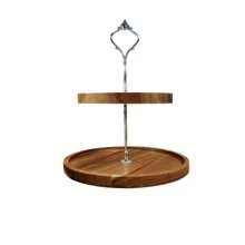 1入組香櫞木蛋糕架,馬卡龍陳列托盤,蛋糕塔,適用於自助小吃,甜點,水果和糖果。多功能展示架,適用於婚禮,生日,下午茶,聚會,辦公室,家居裝飾和農莊 - 黃色 - 查看 14