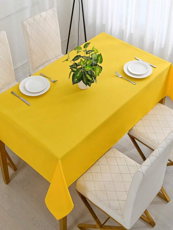 قطعة واحدة من مفرش الطاولة الصلب السميك ، ذو نسيج نسيج سادة، مقاوم للماء ومانع للتسرب ومقاوم للتجعد بدون مفرش للطاولة، ديكور المطبخ والمائدة لحفلات العطلات وللعشاء