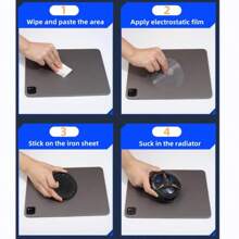 1pc Large Size Digital Display Semiconductor Magnetic Tablet Pc Dedicated Rgb Light Phone Cooler With Semiconductor Heatsink Back Clip Game Cooling Artifact For Mute Game E -Sports Gaming Accessories