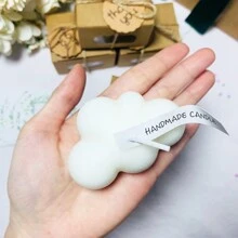 20pcs Aroma Candle Souvenir Gift, Clouds Candle For Baby Shower Bridal Shower Gender Reveal Party Decorations, Wedding Gift For Guests, Aroma Candles Home Decoration - White - View 8