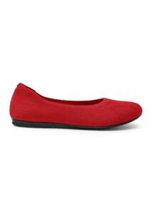 Women's Ballet Flats Arch Support Foldable Knit Comfortable Shoes  Dressy Casual Work Office Women Shoes - 紅色 - 查看 7