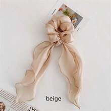 法式緞帶珠子髮繩,絲巾鬆緊帶,韓式蝴蝶結波西米亞髮帶 - 彩色 - 查看 8