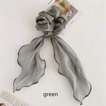 法式緞帶珠子髮繩,絲巾鬆緊帶,韓式蝴蝶結波西米亞髮帶 - 彩色 - 查看 11