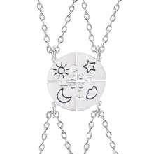 4 Chiếc/Bộ Dây Chuyền Thời Trang Đơn Giản Hình Ngôi Sao Mặt Trăng Mặt Trời Mây Dây Chuyền Cặp Đôi Bạn Gái Bạn Trai Phụ Kiện Dây Chuyền Áo Len - 4 cái - Xem 5