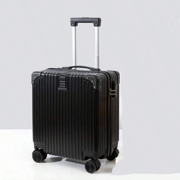 New Arrival 20'' Small Lightweight Rolling Leather Suitcase For Students, Fashionable Travel Luggage For Men And Women Portable Carry-On Luggage For Travel Holiday Vacation Honeymoon Cruise Back To School For Men And Women Students