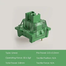 MONSGEEK Akko V3 Pro Matcha Green Switches 3 Pin 50gf Linear Switch Compatible With MX Mechanical Keyboard (45 Pcs) - V3 Pro Matcha Green - View 4