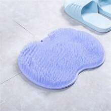 Exfoliating Silicone Bath Massage Pad With Non-Slip Suction Cups - Perfect For Foot And Back Scrubbing And Wall Mounted Back Brush - Cleans And Refreshes Skin Home Bathroom Decor
