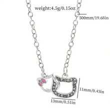 Sanrio Genuine Sanrio Bracelet Cute Hello Kitty Pendant Sweet Necklace Kitty Cat Kuromi My Melody Cinnamoroll Set Birthday Gifts Cartoon Jewelry Accessories (Some Parts May Be Random)
