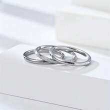 3 Stücke/set Mode Drei-leben Sandgestrahlte Edelstahl Ringe Für Paare, Einfache 2mm Innere Kugelgelenk Band Mit Matte Finish