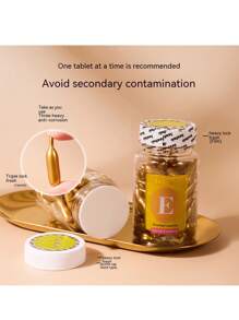 60入組維生素e臉部軟膠囊,適用於美容院,維生素e局部護膚 - 黃色 - 查看 3